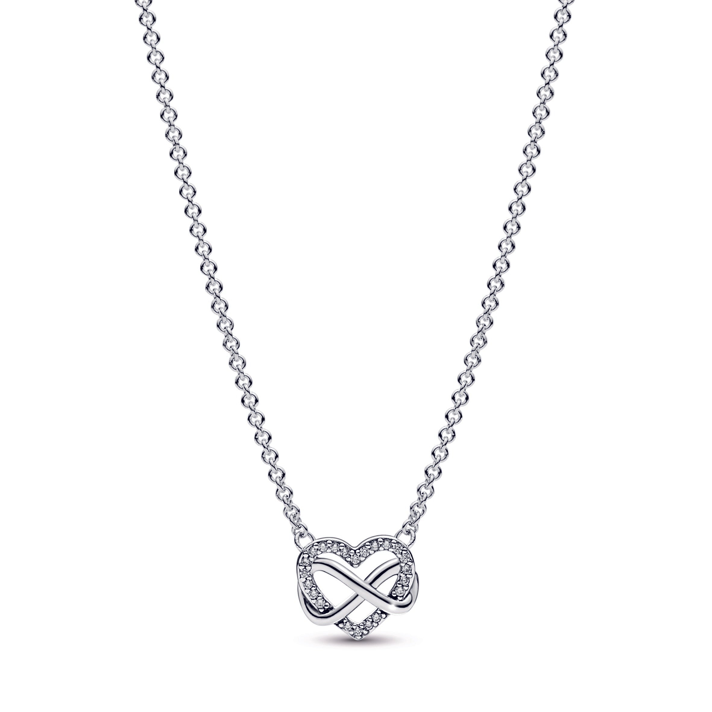 Sparkling Infinity Heart Collier Necklace - Main Image