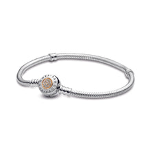 Load image into Gallery viewer, Pandora Moments Logo Clasp Snake Chain Bracelet
