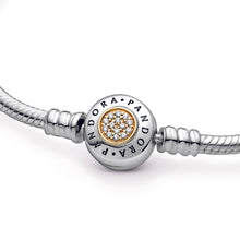 Load image into Gallery viewer, Pandora Moments Logo Clasp Snake Chain Bracelet
