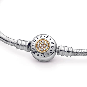 Pandora Moments Logo Clasp Snake Chain Bracelet