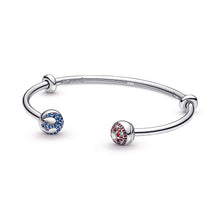 Load image into Gallery viewer, Pandora Moments Star Wars™ Light &amp; Dark Side Logo Open Bangle
