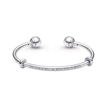 Load image into Gallery viewer, Pandora Moments Star Wars™ Light &amp; Dark Side Logo Open Bangle

