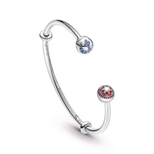 Load image into Gallery viewer, Pandora Moments Star Wars™ Light &amp; Dark Side Logo Open Bangle
