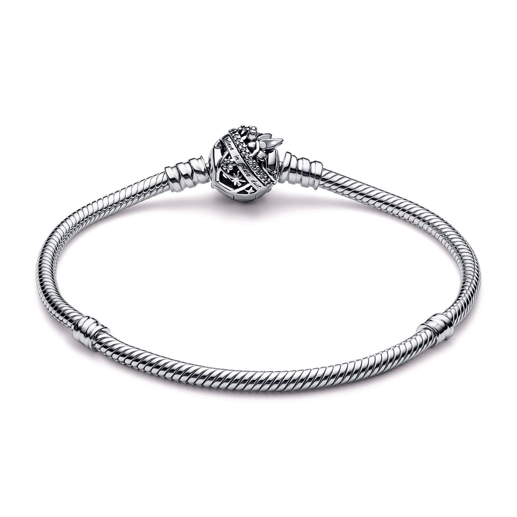 Disney Tinker Bell Clasp Moments Snake Chain Bracelet