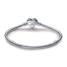 Load image into Gallery viewer, Pandora Moments Sparkling Infinity Heart Clasp Snake Chain Bracelet
