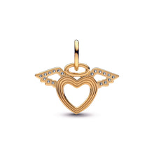 Load image into Gallery viewer, Heart &amp; Angel Wings Dangle Charm
