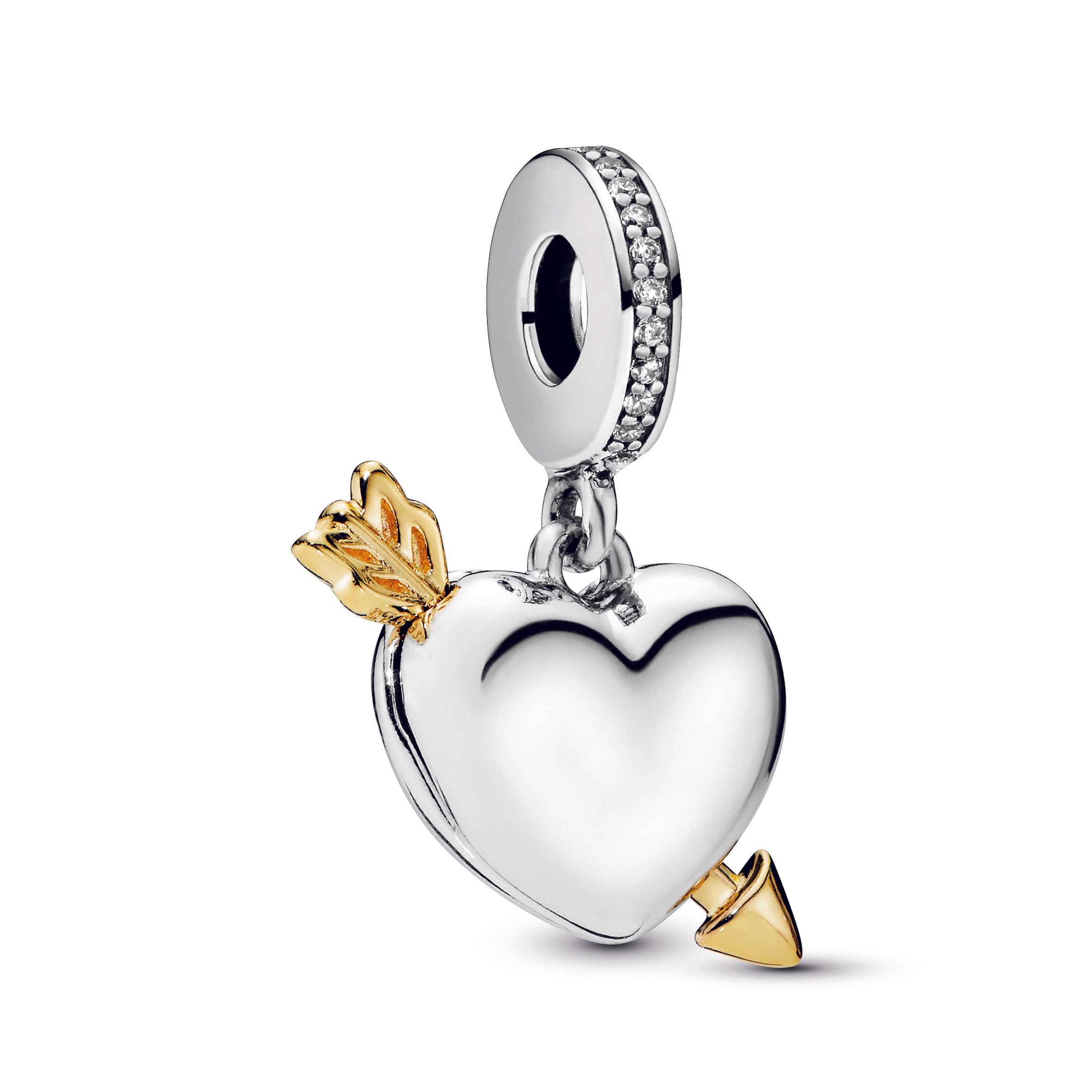 Loved Heart Arrow Dangle Charm