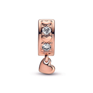 Infinite Hearts Sparkling Dangling Clip Charm