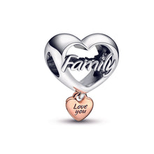 Load image into Gallery viewer, Love You Family Heart Charm
