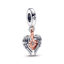 Load image into Gallery viewer, Celestial Compass Angel Wings Dangle Charm
