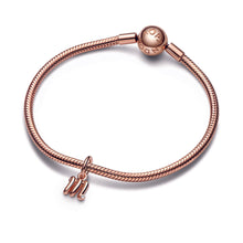 Load image into Gallery viewer, Letter m Script Alphabet Dangle Charm
