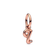 Load image into Gallery viewer, Letter q Script Alphabet Dangle Charm
