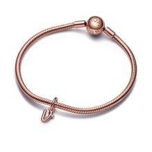 Load image into Gallery viewer, Letter v Script Alphabet Dangle Charm
