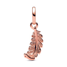 Load image into Gallery viewer, Floating Curved Feather Dangle Charm
