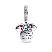 Load image into Gallery viewer, Disney Minnie Mouse Silhouette Double Dangle Charm
