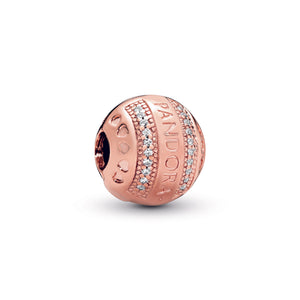 Pandora Logo Round Clip Charm