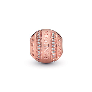 Pandora Logo Round Clip Charm