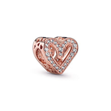Load image into Gallery viewer, Sparkling Freehand Heart Charm
