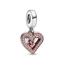 Load image into Gallery viewer, Sparkling Freehand Heart Dangle Charm
