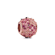 Load image into Gallery viewer, Pink Pavé Daisy Flower Charm
