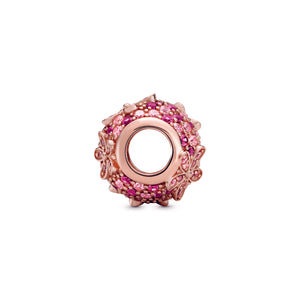 Pink Pavé Daisy Flower Charm