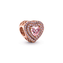 Load image into Gallery viewer, Sparkling Levelled Heart Charm
