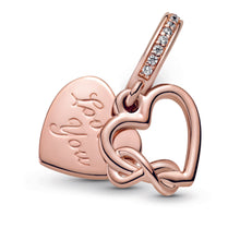 Load image into Gallery viewer, Love You Infinity Heart Dangle Charm
