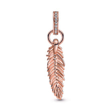 Load image into Gallery viewer, Sparkling Feather Dangle Charm
