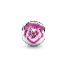 Load image into Gallery viewer, Pink Pansy Flower Clip Charm
