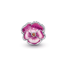 Load image into Gallery viewer, Pink Pansy Flower Charm
