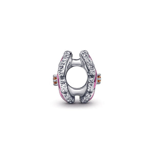 Pink Pansy Flower Charm