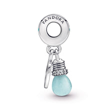 Load image into Gallery viewer, Glow-in-the-dark Lightbulb Double Dangle Charm
