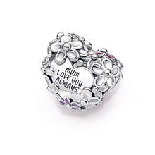Load image into Gallery viewer, Mum Daisy Heart Charm
