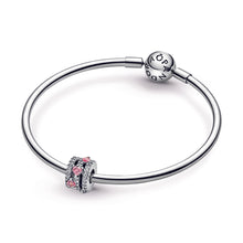 Load image into Gallery viewer, Sparkling Triple Halo Hearts Charm
