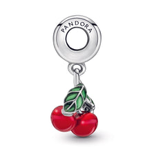 Load image into Gallery viewer, Asymmetrical Cherry Fruit Dangle Charm
