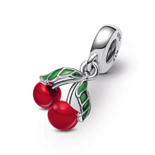 Load image into Gallery viewer, Asymmetrical Cherry Fruit Dangle Charm
