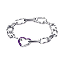 Load image into Gallery viewer, Pandora ME Bright Purple Styling Heart Connector

