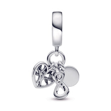 Load image into Gallery viewer, Family Infinity Triple Dangle Charm

