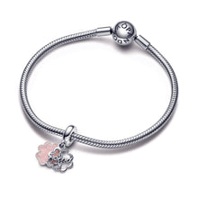 Load image into Gallery viewer, Four-leaf Clover Friendship Double Dangle Charm
