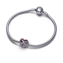 Load image into Gallery viewer, Sparkling Infinity Red Heart Charm
