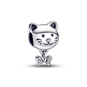 Pet Cat & Bow Charm