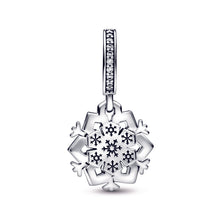 Load image into Gallery viewer, Sparkling Snowflake Double Dangle Charm
