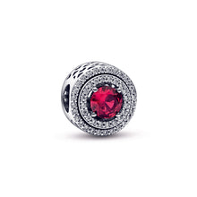 Load image into Gallery viewer, Red Sparkling Levelled Round Charm
