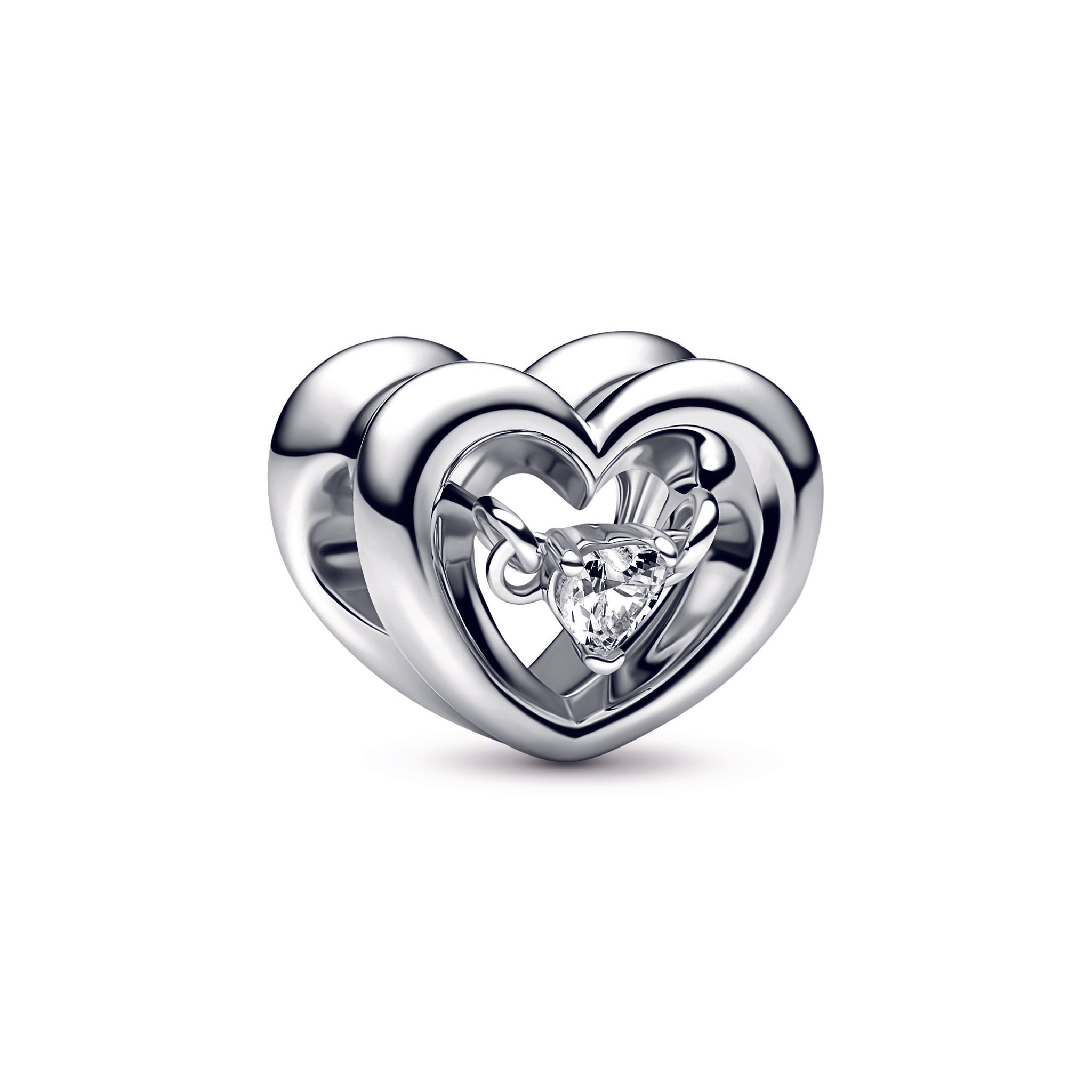 Radiant Heart Floating Stone Charm