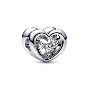 Radiant Heart Floating Stone Charm