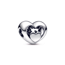 Load image into Gallery viewer, Openwork Heart &amp; Script Charm
