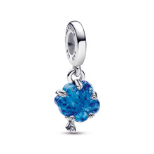 Load image into Gallery viewer, Blue Murano Glass Family Tree Dangle Charm

