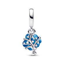 Load image into Gallery viewer, Blue Murano Glass Family Tree Dangle Charm

