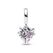 Load image into Gallery viewer, Pink Family Tree &amp; Heart Dangle Charm
