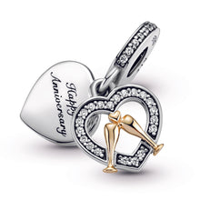 Load image into Gallery viewer, Two-tone Happy Anniversary Dangle Charm
